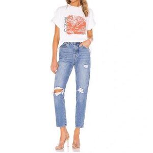Anine Bing Brenda Distressed Straight Jeans